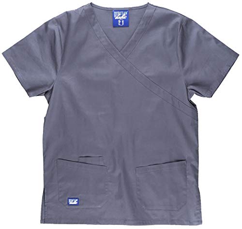 Work Team Conjunto Sanitario elástico. Casaca y Pantalón, Algodón Unisex Gris Oscuro M