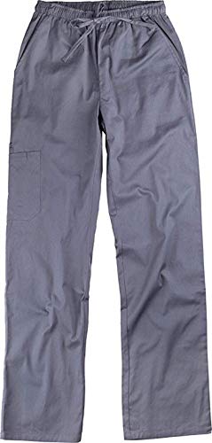 Work Team Conjunto Sanitario elástico. Casaca y Pantalón, Algodón Unisex Gris Oscuro M