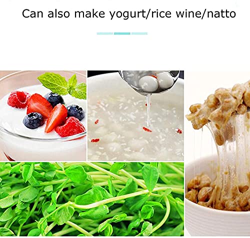 WSZYBAY Máquina de brotes de Frijol Hogar Automático Brotes de Frijoles Fabricantes de Gran Capacidad 3 Métodos de plántulas, Haciendo Yogur, Vino de arroz, natto para el hogar