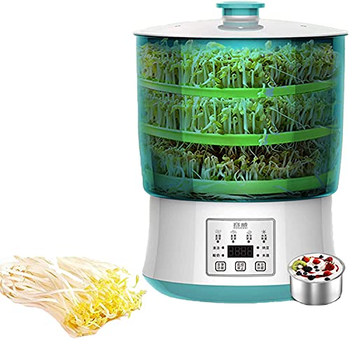 WSZYBAY Máquina de brotes de Frijol Hogar Automático Brotes de Frijoles Fabricantes de Gran Capacidad 3 Métodos de plántulas, Haciendo Yogur, Vino de arroz, natto para el hogar
