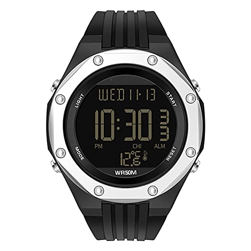 WTYU Relojes De Pulsera Electrónica Deportivos Al Aire Libre, Relojes De Movimiento Único, Termómetros Ambientales Que Pueden Medir La Temperatura Corporal B