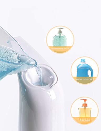 wuxafe Dispensador Jabon Automático 400 Ml De Jabon Electrico Desinfectante Manos con Sensor Infrarrojo Dispensador Jabón Sin Contacto para Baño Y Cocina