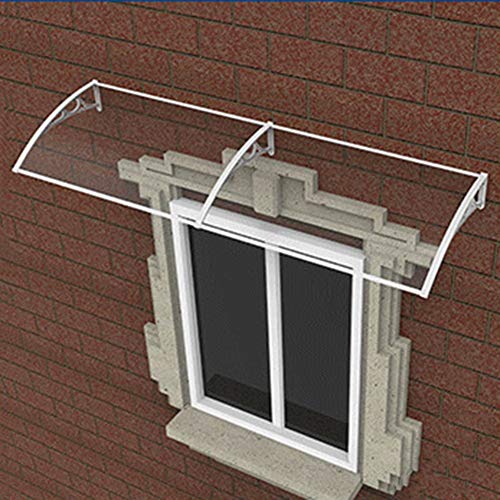 WXQIANG Diseño Arco Puerta toldo de la Lluvia marquesinas Balcón Terraza Ventana Decoración Prueba de Lluvia Anti-UV aleación de Aluminio de Soporte Duradero (Color : A, Size : 60X60CM)