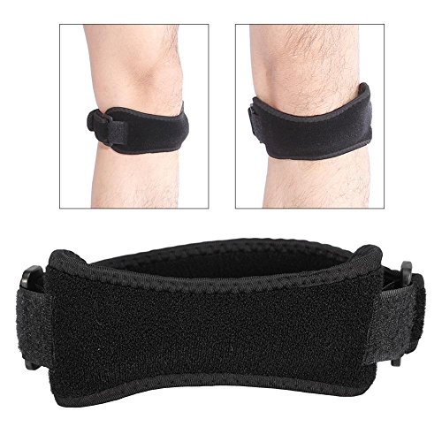 Wytino Rodillera Ajustable, Rodilleras con Rodilleras para el Alivio del Dolor Tendón rotuliano Soporte para Senderismo, Baloncesto, Correr, tendinitis, Artritis(Negro)