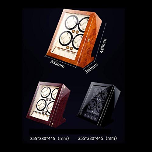WYZXR Caja de Madera con 4 Modos de rotación para 8 Posiciones de bobinado y Caja de Almacenamiento para 5 Relojes