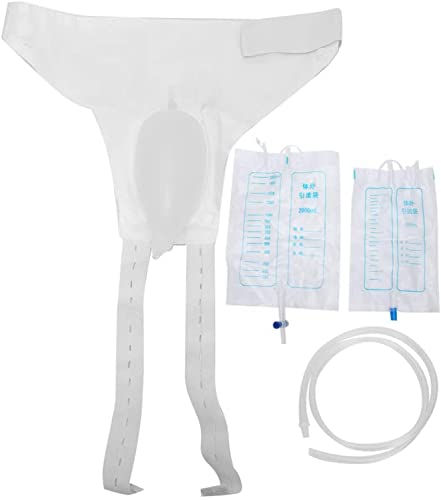 xiaoemoo Colector De Orina De 1000 Ml para Hombres, Bolsa De Recolección De Orina Masculina Reutilizable, Urinario De Silicona para Pacientes Ancianos Postrados En Cama por Hombres
