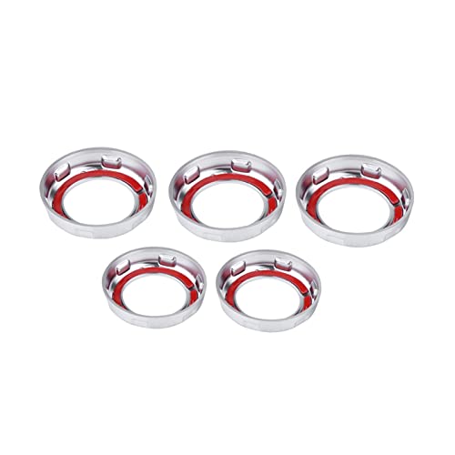 xiuxiu 5 unids Chrome Car Car Volumen y Aire Acondicionado Botones Botón Tapa de Ajuste Fit para Land Rover Discovery 4 LR4 2009 2010 2011 2012 2013-2016