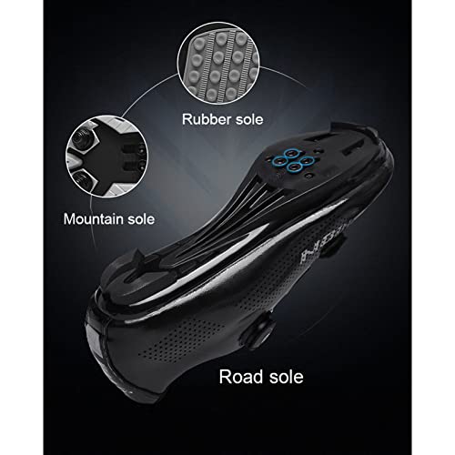 YANE Zapatillas De Ciclismo De Carretera para Mujer Y Hombre Zapatillas De Carretera para Montar En Bicicleta En Interiores Y Exteriores Zapatillas De MTB para Ejercicio,46,Rubber Soles