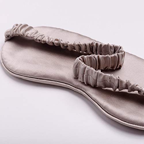 YANSER Antifaz para dormir,100% de seda de mora, Cómodo y transpirable，Mascarilla para dormer, Ideal para la piel Ideal para el sueño del hogar Trabajo de turno de viaje (Caramel)