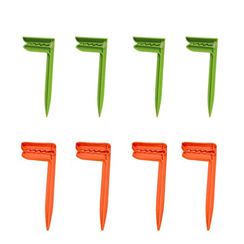 Yeelan Pinzas Toalla de Playa Beach Towel Clips de Toalla de Playa Manta Picnic Fijar Clavijas (Verde + Naranja)