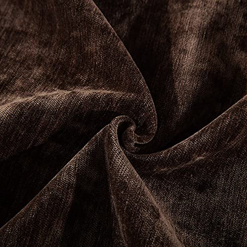 yibo Fundas de Cojín, Fundas de Cojín de Chenilla, Cubierta Suave Decorativa Protector para Hogar, Decorativa Almohada para Sofá Coche Cama Sillas Decoración, 2 Piezas, 45 x 45 cm, Color Chocolate