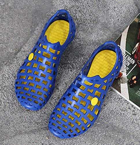 YiLianDa Zuecos Zapatillas Hombre Sandalias para el Tiempo Libre de Andar por Casa de Jardín Azul 40