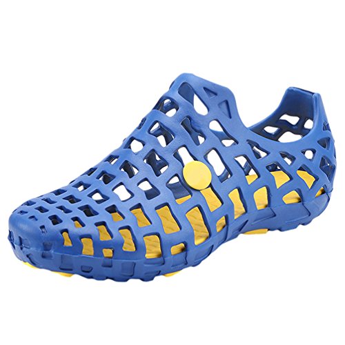 YiLianDa Zuecos Zapatillas Hombre Sandalias para el Tiempo Libre de Andar por Casa de Jardín Azul 40