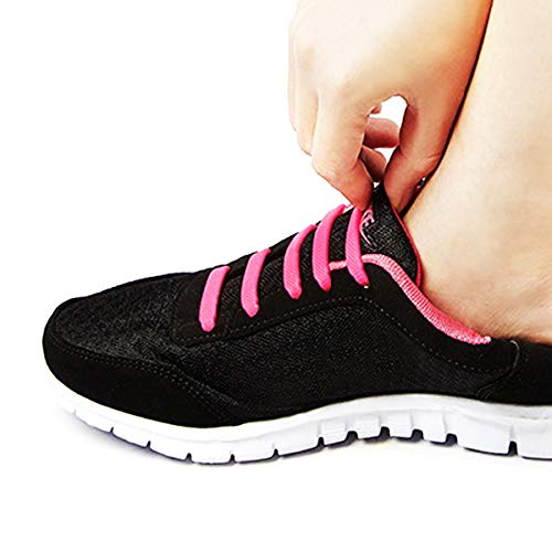 Yuccer Cordones Zapatillas Elasticos, Paquete de 6 Cordones de Goma de los Niños de Silicona Resistente al Agua (6 Colores)