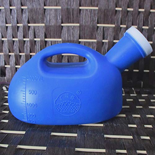 YUMSUM Orinal masculino portátil para hombre, 2000 ml, para orinal (azul)