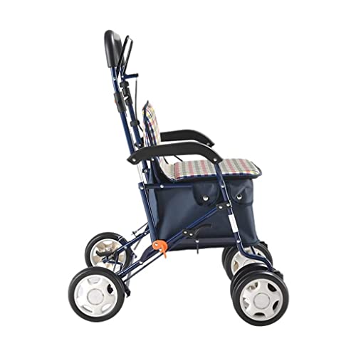 Z-SEAT Compras Ancianos Compras de comestibles Compras Plegables portátiles Viejos y jóvenes Ciclomotor Asiento Ancho y agrandado
