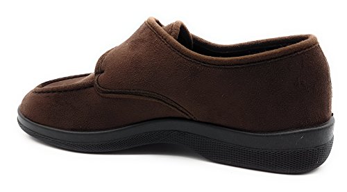 Zapatilla Velcro pies Muy delicados Doctor Cutillas en marrón Talla 41