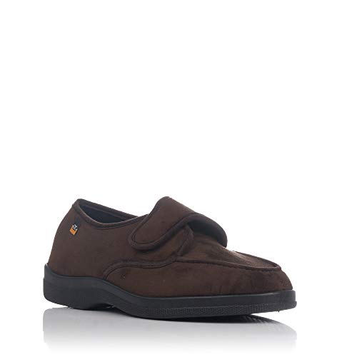 Zapatilla Velcro pies Muy delicados Doctor Cutillas en marrón Talla 41