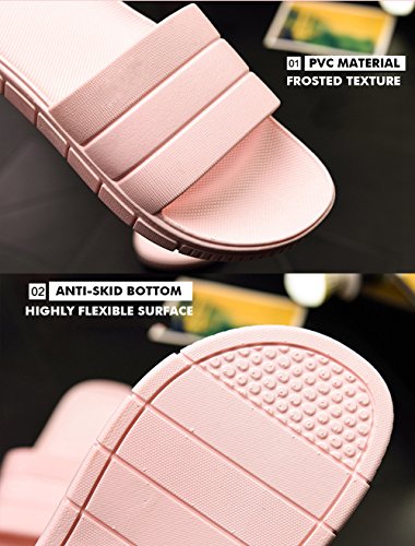 Zapatillas Baño para Hombre Mujer, Zapatillas Adultos Unisex Casa Verano Pantuflas Antideslizantes Sandalias Chanclas de Casa con Punta Abierta para Piscina de Playa