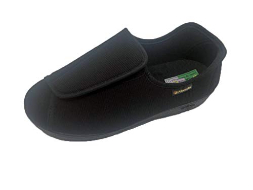 Zapatillas de Estar por Casa/Extra Ancha/Téxtil/Color Negro/Especial Pies con Vendaje/Ancho Especial/Hombre/Mujer/Talla 46