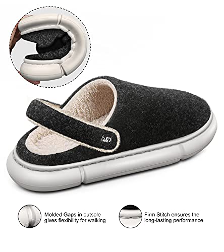 Zapatillas Mujeres,KEMISANT Zapatillas Memoria Espuma Zuecos de Invierno Ponerse Zapatos por Hombres&Mujeres con Correa del Talón