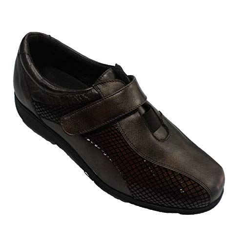 Zapato Velcro Mujer Especial para Plantillas Muy cómodo Doctor Cutillas en marrón Talla 40