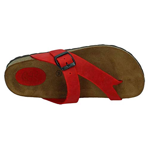 ZAPATOP 7119 Chancla ESCLAVA Rojo Mujer Sandalias Rojo 38