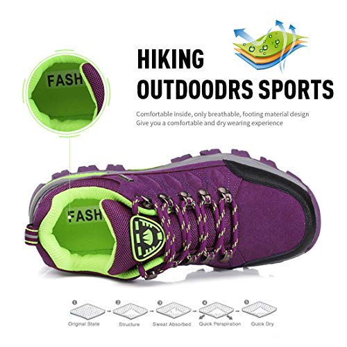 Zapatos de Trekking Unisex Zapatos de Senderismo al Aire Libre Zapatos de Senderismo Casual de Unisex Zapatos de Mujer Impermeable Transpirable
