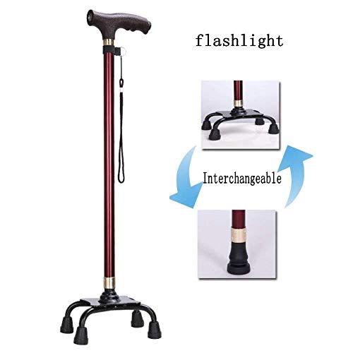ZCXBHD Bastón con Luz LED Altura Ajustable En Altura I,J