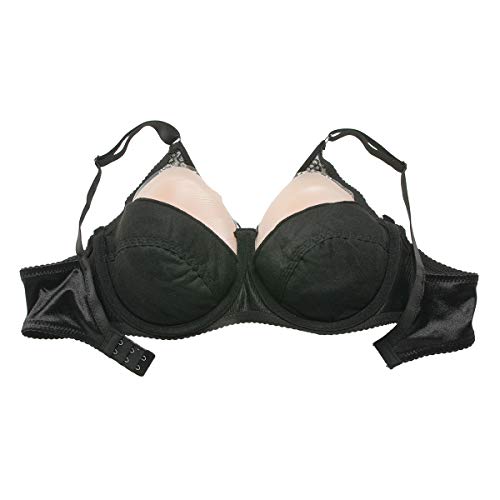 ZCZLOVE Sujetador de bolsillo especial para pechos de silicona, pechos de silicona, prótesis de pecho, pechos de silicona con forma de pecho, sujetador Crossdressing Negro 36