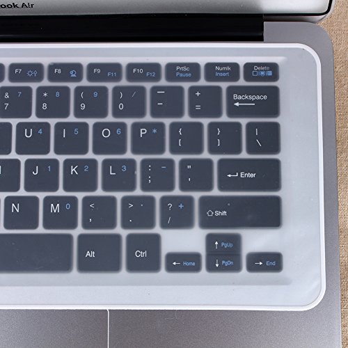 Zerone Funda Transparente para Teclado de computadora portátil, Protector de Silicona para Teclado de Teclado para computadoras portátiles de 12" 13" 14" ‘’15’‘