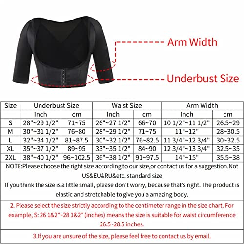 ZHAFG Top Arm Shaper Post Quirúrgico Slimmer Mangas de compresión Jorobada Corrector de Postura Tops Mujeres Hombro Fajas Espalda Soporte (Talla : Beige-M)
