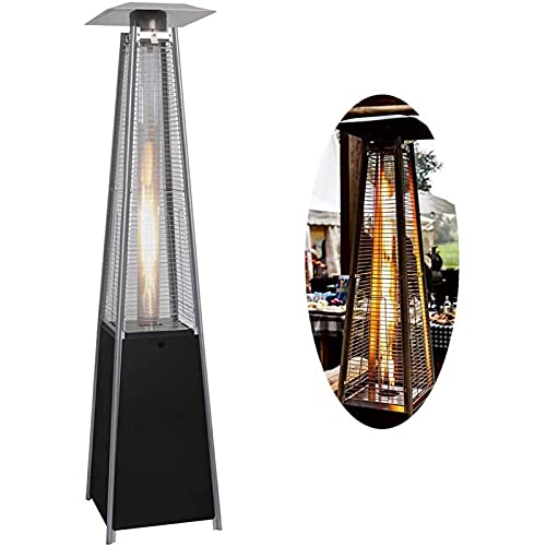 ZLZNX Estufa Exterior 13KW a Gas Acero Inoxidable piramide (piramidal) para terraza, Jardin o Bar