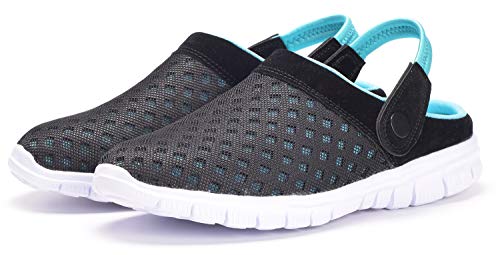 Zuecos Hombres Mujeres Unisex Zapatillas de Playa Sandalias Piscina Vernano Zapatos de Jardín Respirable Malla Casual Pantuflas - Azul, 45 EU