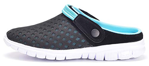 Zuecos Hombres Mujeres Unisex Zapatillas de Playa Sandalias Piscina Vernano Zapatos de Jardín Respirable Malla Casual Pantuflas - Azul, 45 EU