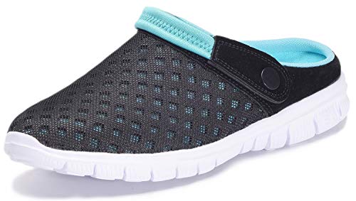 Zuecos Hombres Mujeres Unisex Zapatillas de Playa Sandalias Piscina Vernano Zapatos de Jardín Respirable Malla Casual Pantuflas - Azul, 45 EU