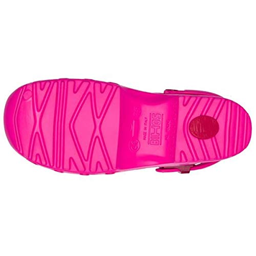 Zuecos profesionales sanitarios Calzuro, ligeros, con marcado CE, colores blanco, verde, lila, rosa, naranja, azul, negro Rosa Size: 37 EU