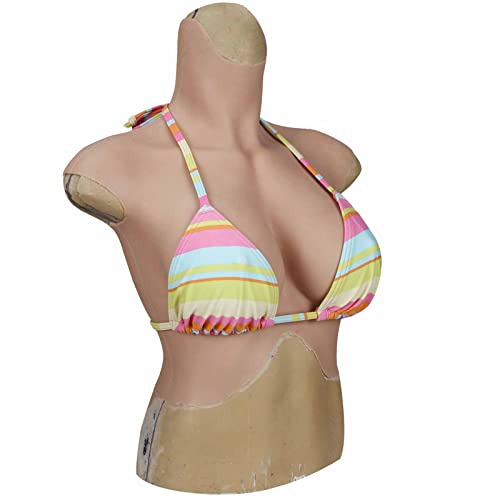 ZWSM Formas de Senos de Silicona realistas de séptima generación Copa E Coraza de travesti Pechos Falsos para mastectomía Cosplay,Marrón
