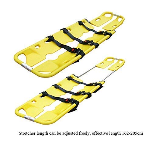 ZYYH Camilla portátil Plegable - Camilla de Emergencia médica - Capacidad de Carga 350LB Camilla médica Camilla de Cuchara Ajustable de Aluminio - Amarillo