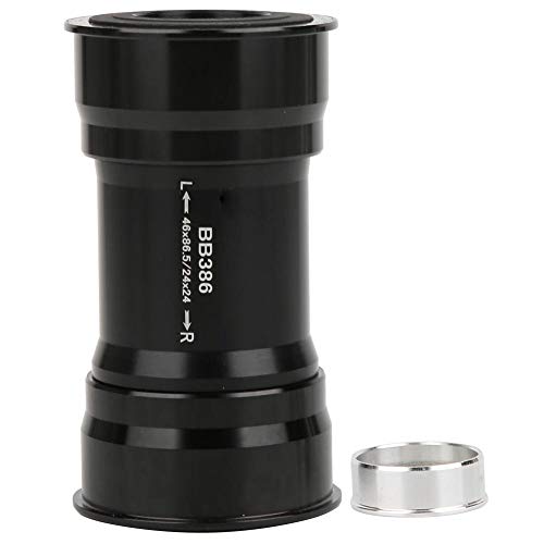 03 Eje de pedalier de Bicicleta de montaña, pedalier de 24 mm a presión, pedalier, aleación de Aluminio Negro a presión para BB386EVO PF30 68/73