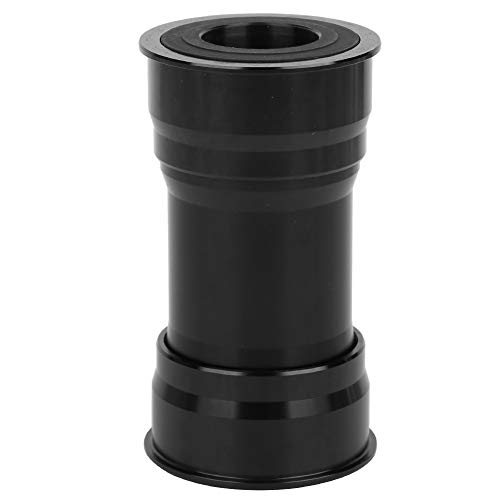 03 Eje de pedalier de Bicicleta de montaña, pedalier de 24 mm a presión, pedalier, aleación de Aluminio Negro a presión para BB386EVO PF30 68/73