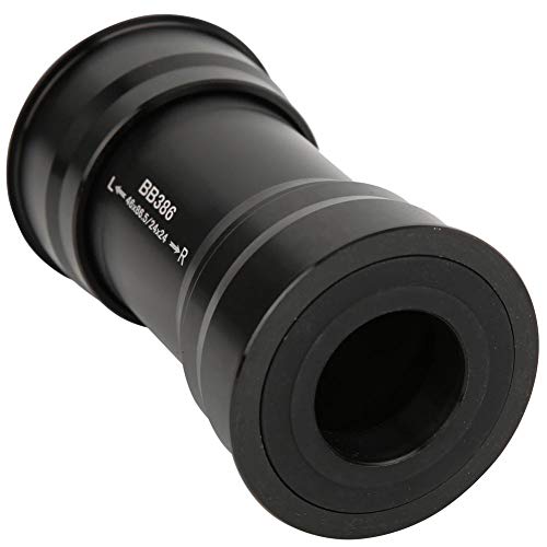 03 Eje de pedalier de Bicicleta de montaña, pedalier de 24 mm a presión, pedalier, aleación de Aluminio Negro a presión para BB386EVO PF30 68/73