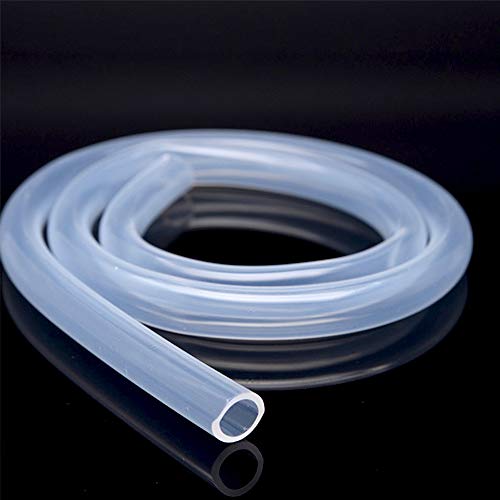 1 Metros Tubo Silicona 4 mm Diámetro Interior x 6 mm Diámetro Exterior Manguera de Silicona Flexible Grado Alimenticio de Silicona Transparente para Hacer Cables Cables Cables de Plomo