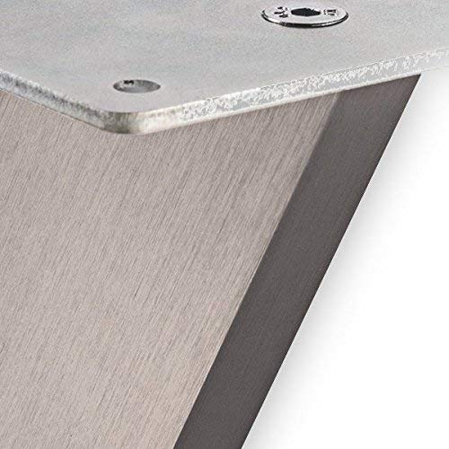 1 par (2 piezas) SO-TECH® Soporte para Mostrador Barra „COUNTER“ – Aluminio Macizo Acabado Acero Inox Finamente Pulido -