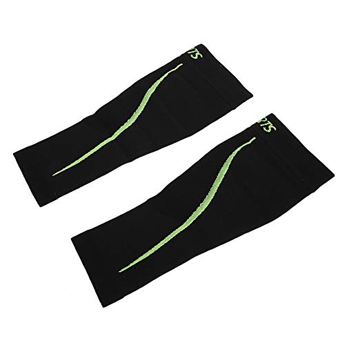 1 par de medias de compresión para piernas, pantorrilla, soporte para mangas, protector de piernas, para deportes, trabajo, vuelo, embarazo para calambres musculares desgarrados(Negro)