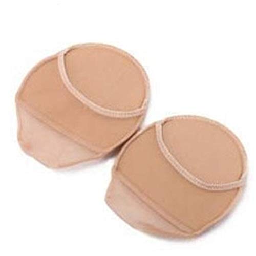 1 par de plantillas de algodón transpirables para pie de mujer, almohadillas para aliviar el dolor en la parte delantera del pie, cojín de apoyo sin dolor, color negro