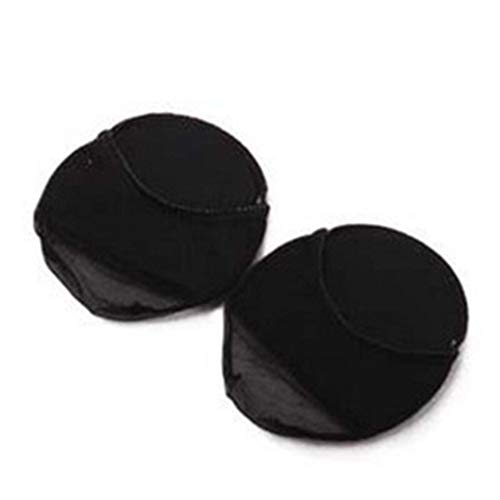 1 par de plantillas de algodón transpirables para pie de mujer, almohadillas para aliviar el dolor en la parte delantera del pie, cojín de apoyo sin dolor, color negro