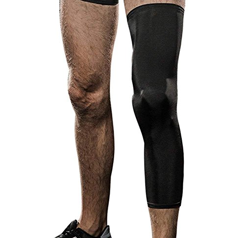 1 par rodilleras compresión larga soporte rodillera deporte antigolpe pantimedias caliente gemelo Becerro Montante jambière transpirable para carrera bicicleta Fitness baloncesto fútbol voleibol Gym