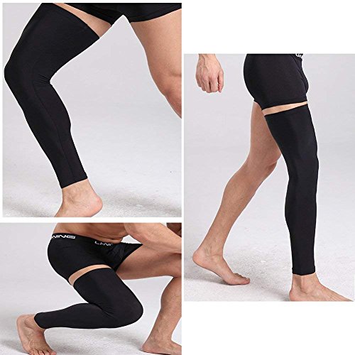 1 par rodilleras compresión larga soporte rodillera deporte antigolpe pantimedias caliente gemelo Becerro Montante jambière transpirable para carrera bicicleta Fitness baloncesto fútbol voleibol Gym