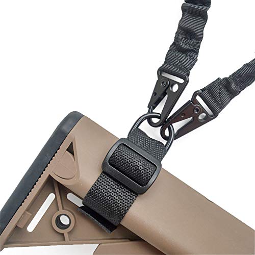 1 Point Sling 2 Punto Cabestrillo Eslinga de Arma táctica buttstock Sling Correa de sujeción Gunstock Eslinga de Airsoft Correa del Rifle Eslinga de Escopeta Rifle Sling Portafusiles para Pistola